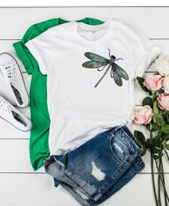 Dragonfly Embroidered t shirt