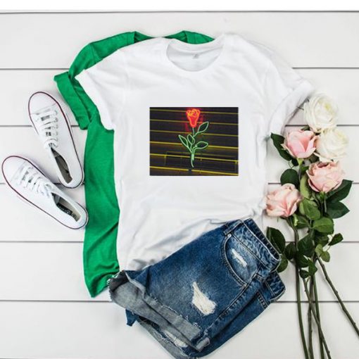 Louis Tomlinson Neon Rose t shirt