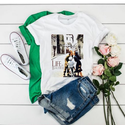 Movie Classic Cult Print Gif La Vita e Bella Gift Print Clothes Comedy War,LIFE is BEAUTIFUL t shirt