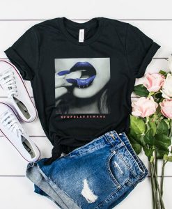 Popular Demand blue lips t shirt