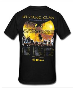 Wutang Clan Underground Tour t shirt back