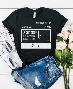 Xanax 2mg Rx Only t shirt