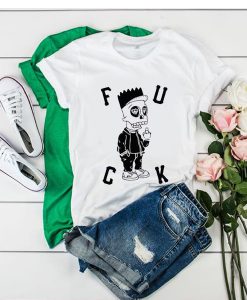 Cartoon Bart Simpson Fuck t shirt