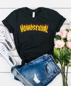 Homosexual Thrasher Flame t shirt