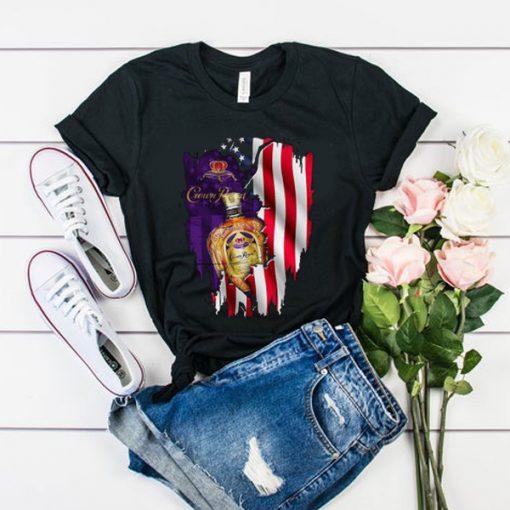 Independence day 4th of July Crown Royal America Flag t shirt