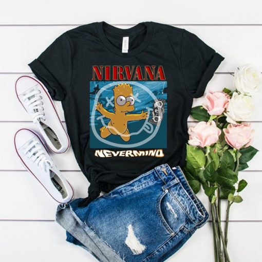 Bart Simpson Nirvana Nevermind t shirt