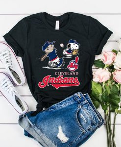 Charlie Brown Snoopy Cleveland Indians t shirt