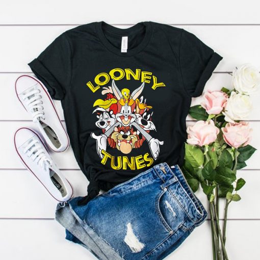 Looney Tunes character group short sleeve t shirt