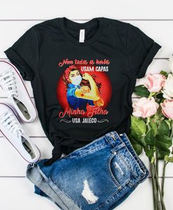 Strong Woman Nem Todos Or Herois Usa jaleco t shirt