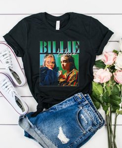 Billie Eilish 90s Vintage Black t shirt