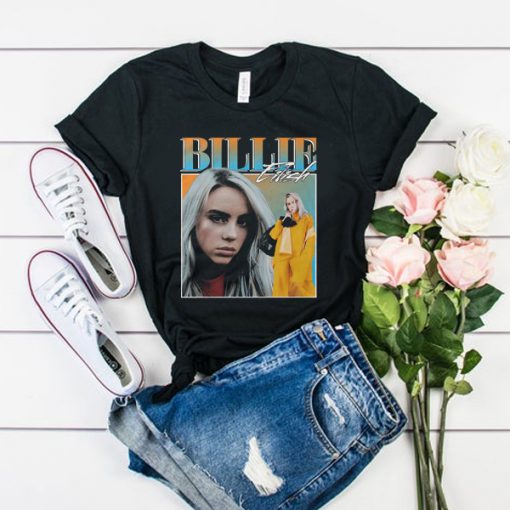 Billie Eilish 90s Vintage Black tshirt