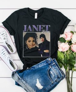 Portrait janet jackson graphic t shirt