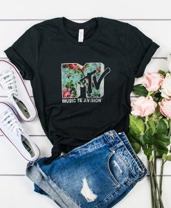 Vintage Floral Mtv t shirt