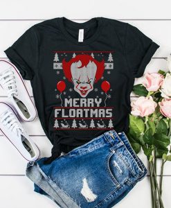 Merry Floatmas Pennywise The Clown It Ugly Christmas t shirt