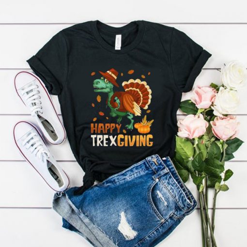 Happy Thanksgiving T Rex Dinosaur Funny Thanksgiving t shirt