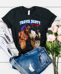 travis scott la flame t shirt