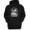 Funny Stay Positive Shark Attack Retro Comedy hoodie