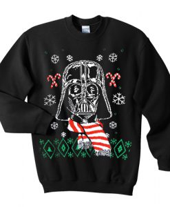 Star Wars Darth Vader Striped Scarf Ugly Christmas sweatshirt