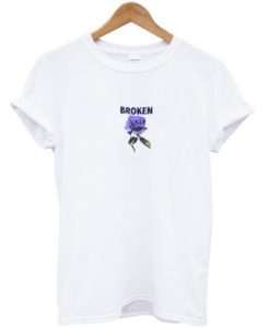 broken purple rose t shirt