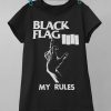 Black Flag My Rules Band t shirt