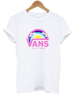 vans off the wall rainbow palms t shirt