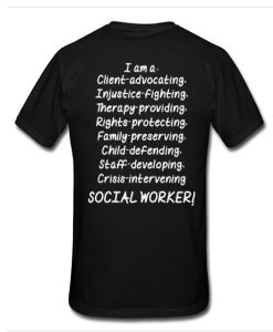 Social Worker t shirt back