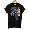 Johnny Cash USA Flag t shirt