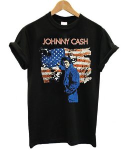 Johnny Cash USA Flag t shirt