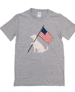 Cute Dog and Flag t shirt