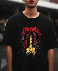 Sciatica Skeleton Metal t shirt