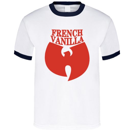 Wutang French Vanilla Hip Hop Music Ice Cream Navy Ringer t shirt