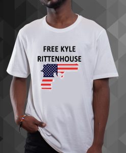 Gun Free Kyle Rittenhouse American flag t shirt