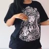 Vintage Skeleton Witch Printed Chic Long t shirt