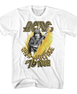 AC DC Special Order 76 Tour Adult Short Sleeve t shirt
