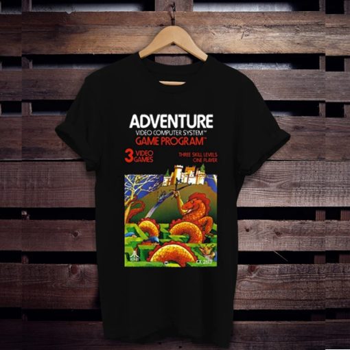 Adventure Atari 2600 Retro Vintage Video Game Box Art Unisex tshirt