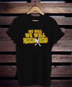 We Will Rock You Retro 80s Pop Culture Typography t shirt
