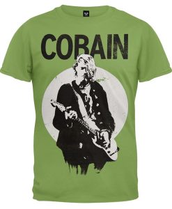 kurt cobain standing guitar photo t shirt