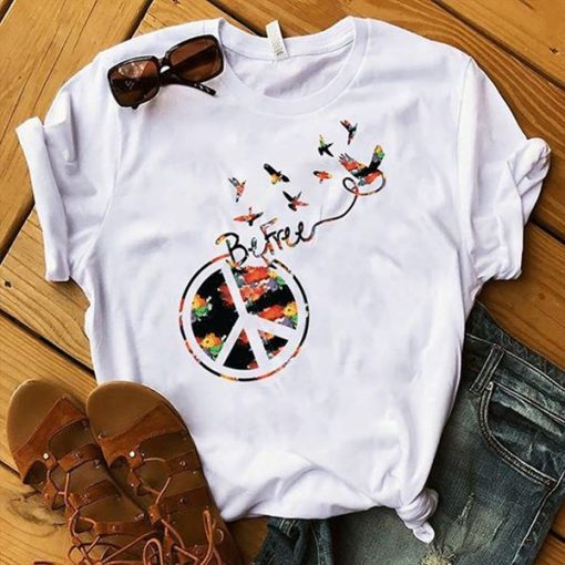 Hippie peace befree t shirt