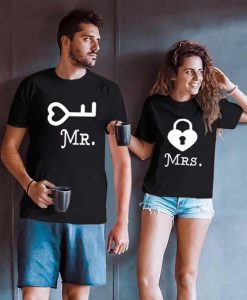 Day Lock and Key Couple Set Mrs and Mr T Shirt thd