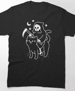 Death Rides A Black Cat Classic T-Shirt thd