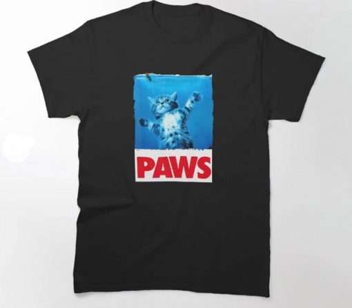 Paws Cat and Mouse Top Cute Funny Cat Lover T-Shirt thd