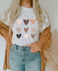 love hearts colorfull t-shirt thd