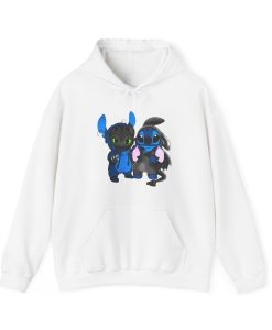 Baby Toothless and Baby Stitch Hoodie thd